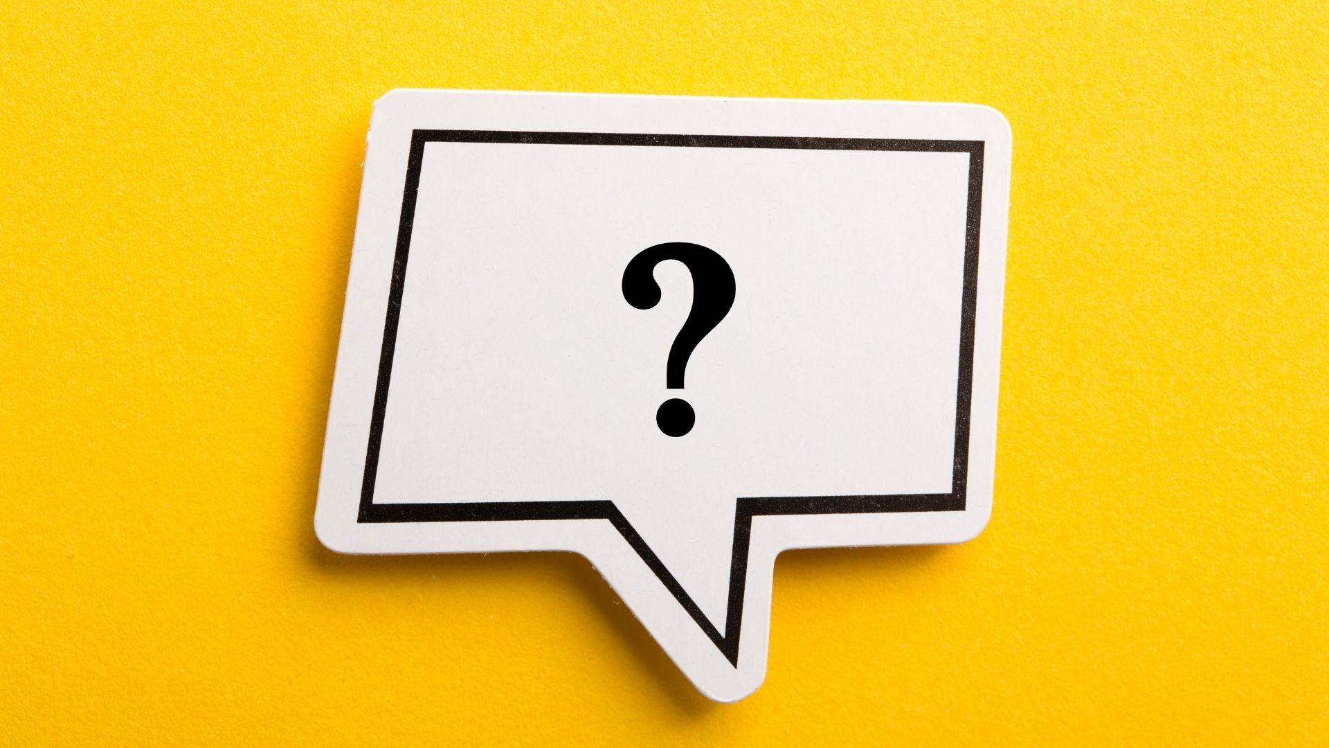 asking questions about someone's disability - a yellow background with a word bubble and a question mark